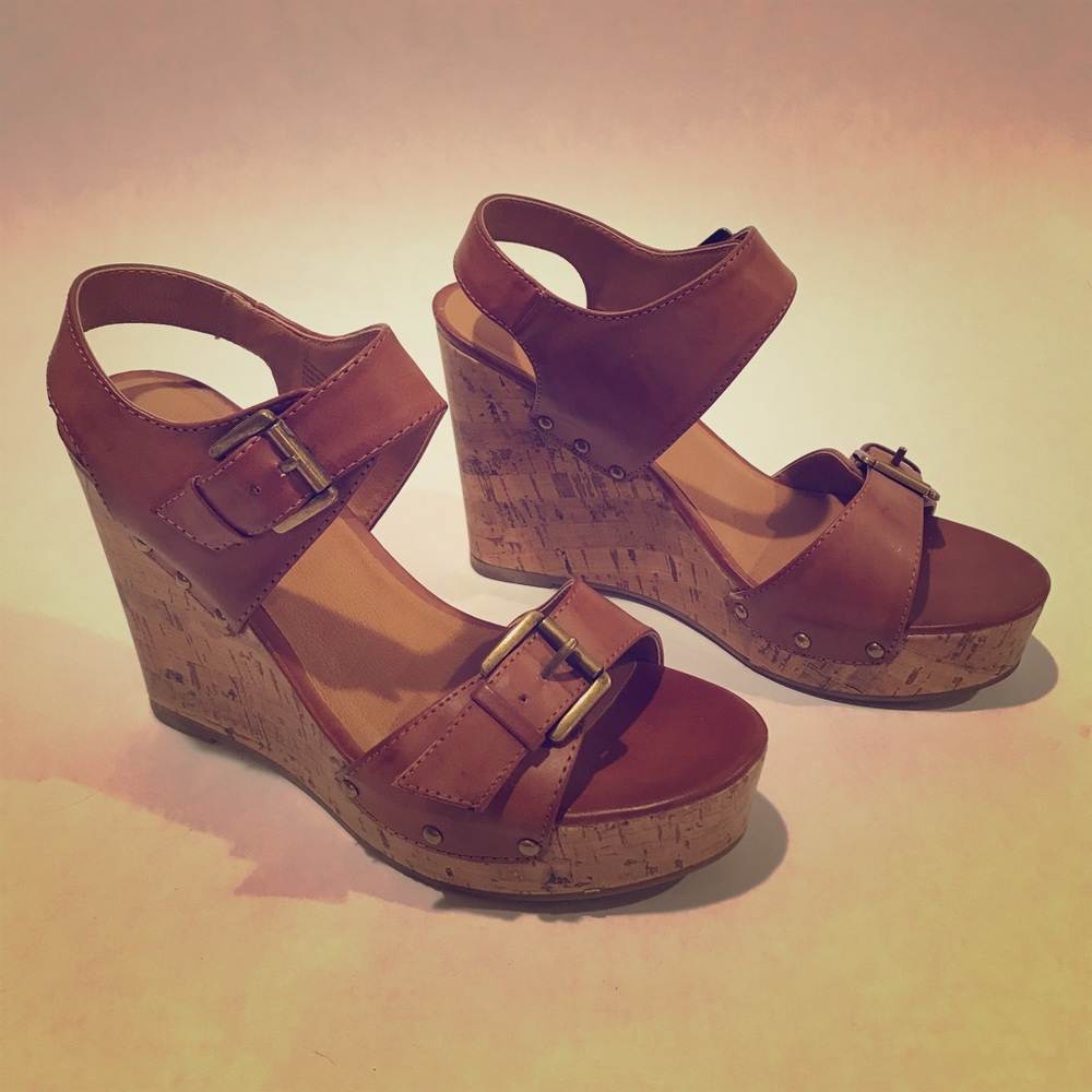 Mossimo Cork Wedge Platform Sandals